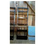 Lean to wall type curio shelf, dark color finish