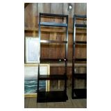 Lean to wall type curio shelf, dark color finish