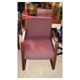 Burgundy lobby chair