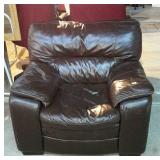 Leather Chair, living room easy chair brown color