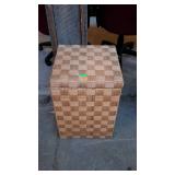 Wicker Clothes Hamper in natural color 17 x 17 x