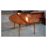 Dining table - cherry, Queen Anne footed 48"