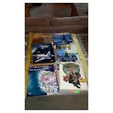 Comics, stamp collection books, magazines