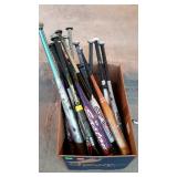 Baseball bat collection - approx fifteen