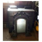 Marble top dresser with mirror, measures 38