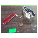 Group lot includes knife and wrist watch