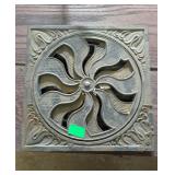Antique register vent, 10.5 x 10.5", now look at
