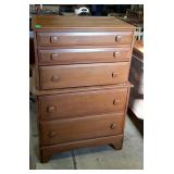 Three over two drawer chest, matches lots, 72,