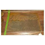 Antique Metal Advertising Sign, Hassia 19w x 13"