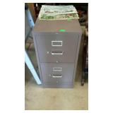Hon metal 2 drawer letter size file cabinet