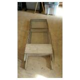 Two sifting screen pieces wood framed screens one