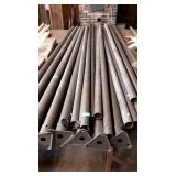 Canopy pipe framed with vinyl tarp cover leg