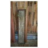 Two wooden raised panel pieces with two wooden