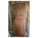 32 inch 4 panel wooden door, measures 80 inches