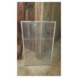 Glass window, measures 36 inches long, by 22