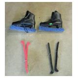 L.L. Bean ice skates with blade covers