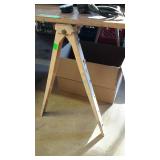 Pair of folding metal saw horses. Currently in