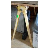 Pair of folding metal saw horses. Currently in