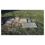 6 pieces of slag stone