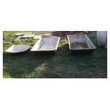 Concrete Mud mixing pans the two larger ones