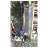 Large group lot, includes bags of sand, glass