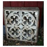 Architectural salvage. Four iron grates. Chippy