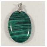 Malachite Jasper 925 sterling pendant