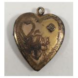 Heart Locket pendant 1/20 10k on sterling