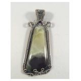 Boulder chrysoprase 925 sterling pendant