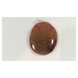 Red vein Agate pendant