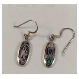 Sterling abalone earrings