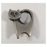 Sterling cat brooch