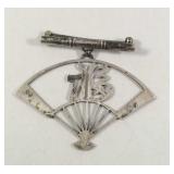 Sterling broach Asian fan