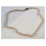 Sterling pearl necklace