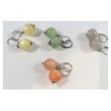 Four pairs of sterling earrings