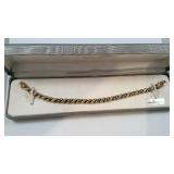 18k gold 925 sterling bracelet