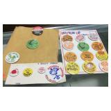 Buttons, political, comical, etc