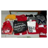 College shirts, tee shirts, tank, pullover, etc,