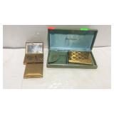 Elgin American makeup compacts and money clip set