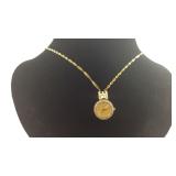 Bulova watch necklace chain marked 10k