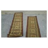 Two wool hallway runners 90 by 24