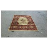 Wool oriental area rug, does have crease folds