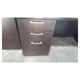 Black office desk with five drawers, do not have