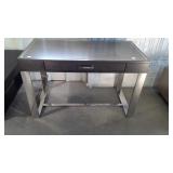 Single drawer desk with metal frame 48 by 24 by