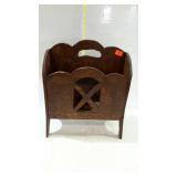 Plywood magazine rack, double sided 14 x 9 x 17