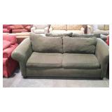 Rowe two cushion sofa. Dark green color. 88"