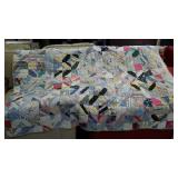 Quilt throw. Patchwork of many patterns. Some