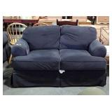 Broyhill blue love seat, matches lot 1378