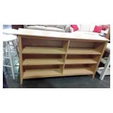 Blonde book case 64 by 14 by 37