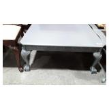 Center room coffee table, talon & ball footed,
